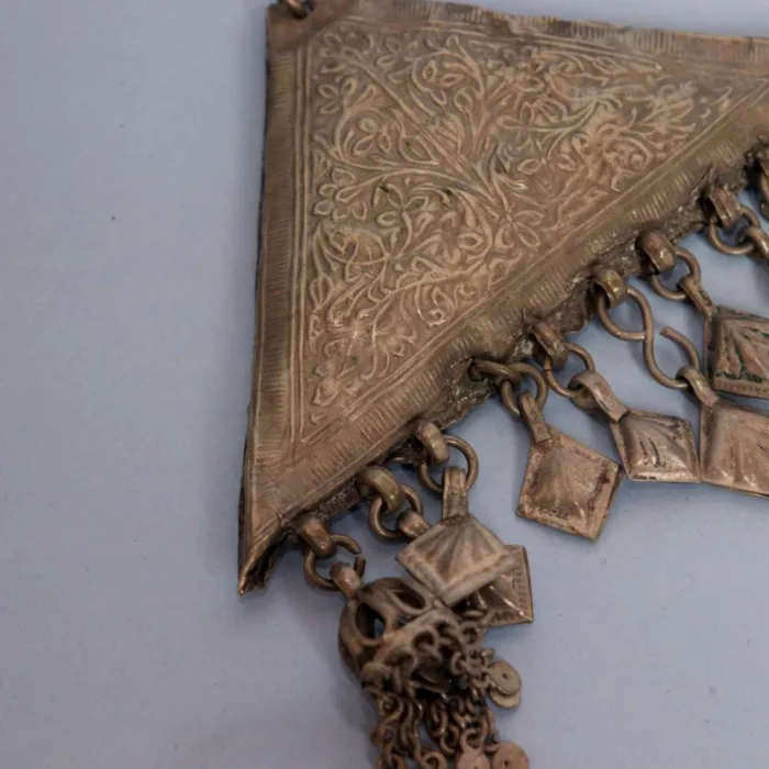 Antique Triangle Pendent with Intricate Engravings | Heritage Collection - Image 2