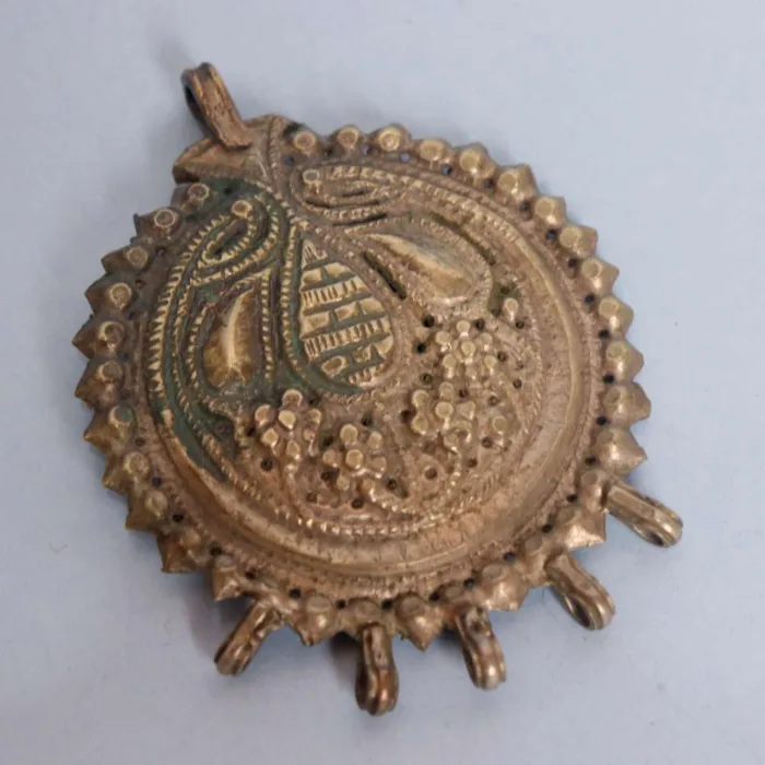 Antique Kashmiri Pendent with Ornate Details | Heritage Jewelry