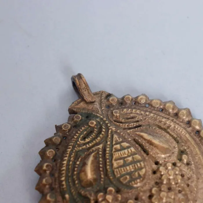 Antique Kashmiri Pendent with Ornate Details | Heritage Jewelry - Image 2