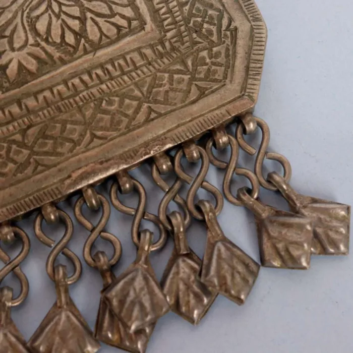 Antique Pendent with Elegant Engraved Patterns | Rectangular Shaped Treasure - Image 3