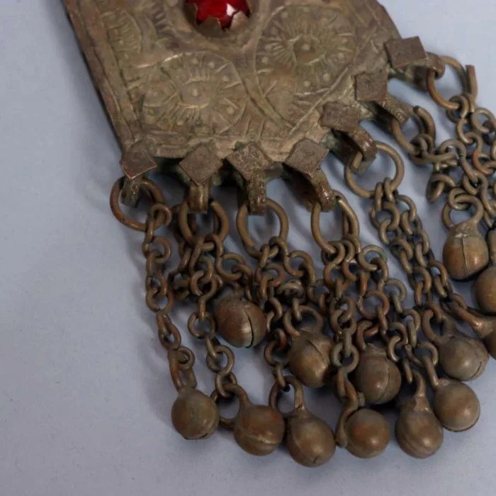 Antique Kashmiri Pendent with Delicate Floral Motifs | Traditional - Image 3