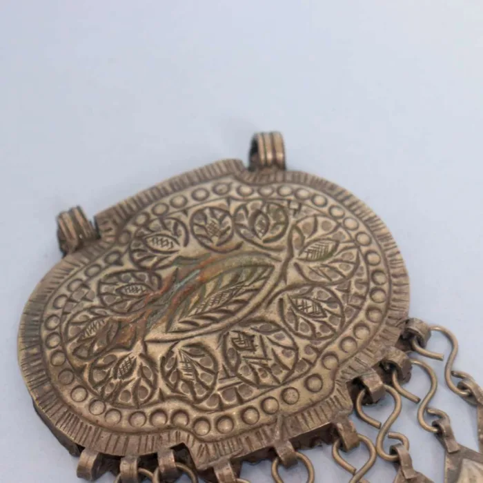 Vintage Kashmiri Pendent with Gemstone Accents | Timeless Ornament - Image 2