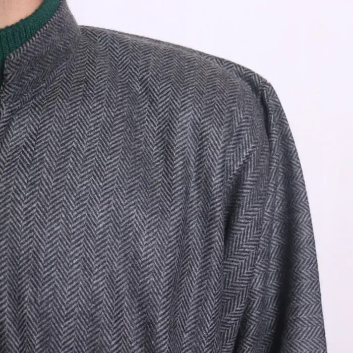 Dark grey Lakeer Tweed Men Pheran | Feran | Phiran (L47,C63)- The Aqeel Collection - Image 2