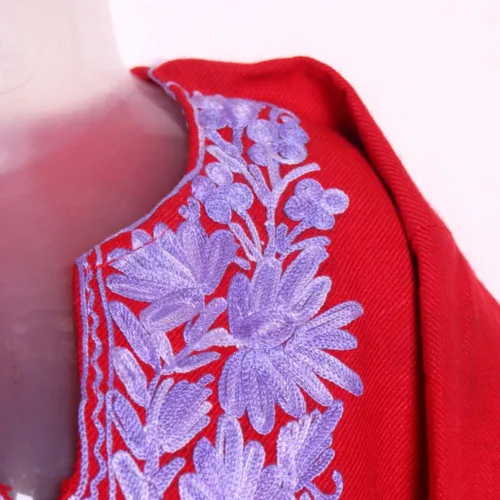 kashmiri Kids pheran kurta with aari embroidery in cashmilon16