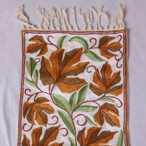 kashmiri art runner chain stitch in silk14 1