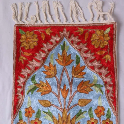 kashmiri art runner chain stitch in silk19