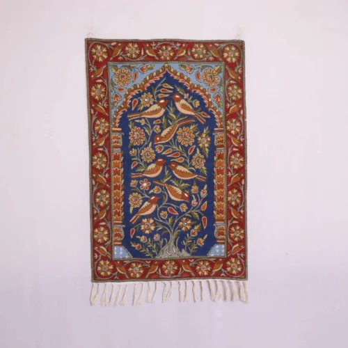 kashmiri art wall hanging chain stitch in wool01