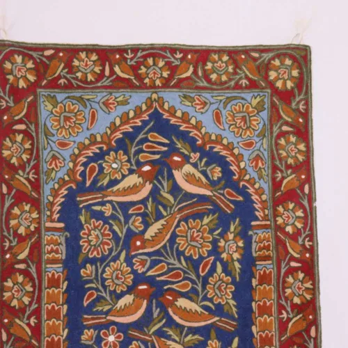 kashmiri art wall hanging chain stitch in wool02