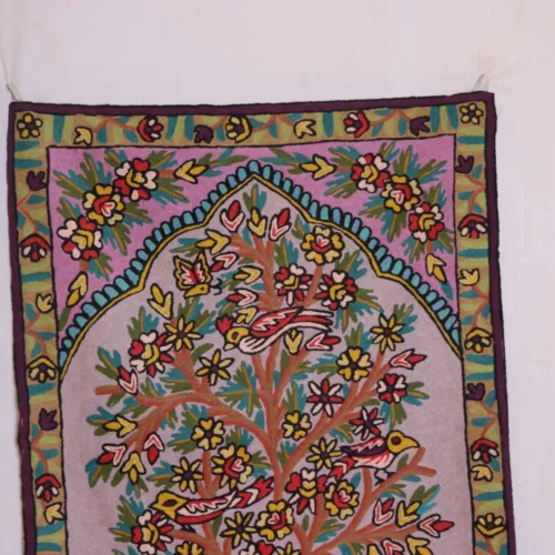 kashmiri art wall hanging chain stitch in wool21