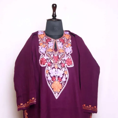 kashmiri cashmilon aari embroidered pheran21