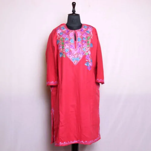 kashmiri pheran with aari embroidery in cashmilon35 1