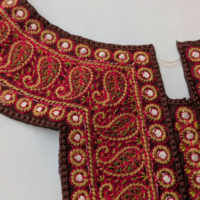 Brown Patch Set with (4.5m) Lace - Sozni Embroidered Needlework - Image 2