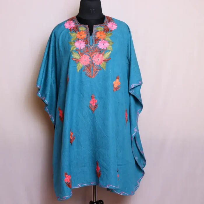 Blue Crush Cotton Short Kaftan for Summer Style - Dalgate Collection