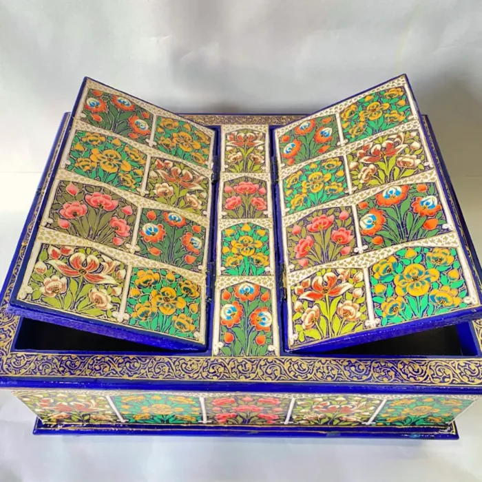 Exquisite Handmade Paper Machie Quran Sharief Stand | Rehal